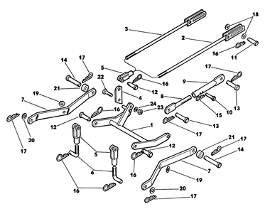 3 Point Hitch Diagram and Parts List for 62542C (K00000001-K99999999)(1991) Lawn Boy Lawn Tractor